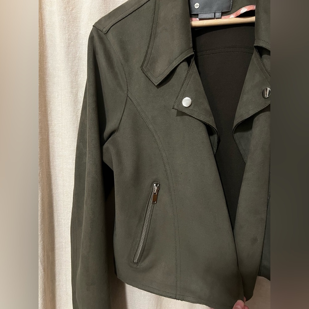 Anthropologie Sueded Moto Jacket L - Picture 11 of 12